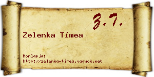 Zelenka Tímea névjegykártya