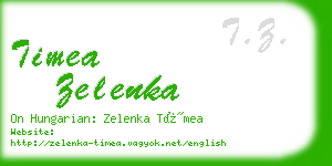 timea zelenka business card